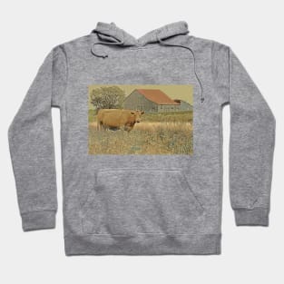 Red Roof and Cow No.1B Hoodie